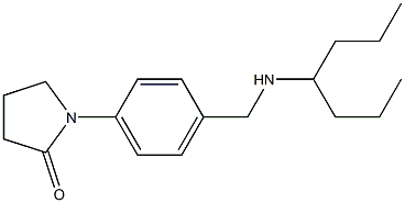 1-{4-[(heptan-4-ylamino)methyl]phenyl}pyrrolidin-2-one Struktur