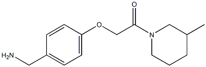 1-{4-[2-(3-methylpiperidin-1-yl)-2-oxoethoxy]phenyl}methanamine Struktur