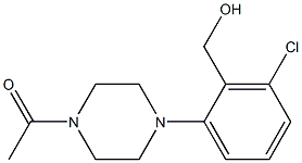 1-{4-[3-chloro-2-(hydroxymethyl)phenyl]piperazin-1-yl}ethan-1-one Struktur