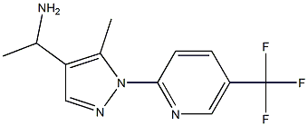 1-{5-methyl-1-[5-(trifluoromethyl)pyridin-2-yl]-1H-pyrazol-4-yl}ethan-1-amine Struktur