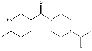 1-acetyl-4-[(6-methylpiperidin-3-yl)carbonyl]piperazine Struktur