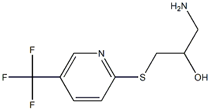 1-amino-3-{[5-(trifluoromethyl)pyridin-2-yl]sulfanyl}propan-2-ol Struktur