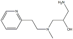 1-amino-3-{methyl[2-(pyridin-2-yl)ethyl]amino}propan-2-ol Struktur