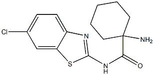 1-amino-N-(6-chloro-1,3-benzothiazol-2-yl)cyclohexane-1-carboxamide Struktur