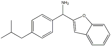 1-benzofuran-2-yl[4-(2-methylpropyl)phenyl]methanamine Struktur