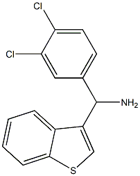 1-benzothiophen-3-yl(3,4-dichlorophenyl)methanamine Struktur