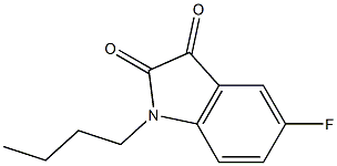 1-butyl-5-fluoro-2,3-dihydro-1H-indole-2,3-dione Struktur