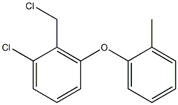 1-chloro-2-(chloromethyl)-3-(2-methylphenoxy)benzene Struktur