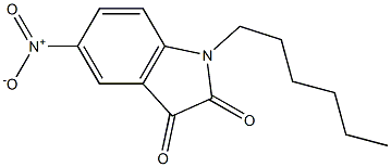 1-hexyl-5-nitro-2,3-dihydro-1H-indole-2,3-dione Struktur