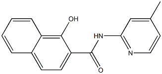 1-hydroxy-N-(4-methylpyridin-2-yl)naphthalene-2-carboxamide Struktur