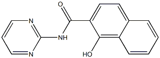 1-hydroxy-N-(pyrimidin-2-yl)naphthalene-2-carboxamide Struktur