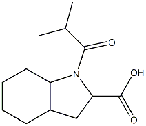 1-isobutyryloctahydro-1H-indole-2-carboxylic acid Struktur