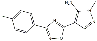 1-methyl-4-[3-(4-methylphenyl)-1,2,4-oxadiazol-5-yl]-1H-pyrazol-5-amine Struktur