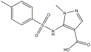 1-methyl-5-{[(4-methylphenyl)sulfonyl]amino}-1H-pyrazole-4-carboxylic acid Struktur