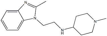 1-methyl-N-[2-(2-methyl-1H-1,3-benzodiazol-1-yl)ethyl]piperidin-4-amine Struktur