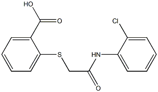 2-({[(2-chlorophenyl)carbamoyl]methyl}sulfanyl)benzoic acid Struktur