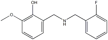 2-({[(2-fluorophenyl)methyl]amino}methyl)-6-methoxyphenol Struktur