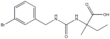 2-({[(3-bromobenzyl)amino]carbonyl}amino)-2-methylbutanoic acid Struktur