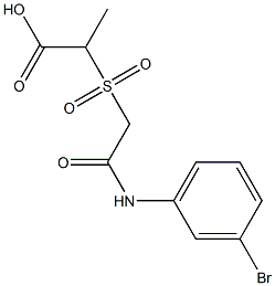 2-({[(3-bromophenyl)carbamoyl]methane}sulfonyl)propanoic acid Struktur