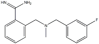 2-({[(3-fluorophenyl)methyl](methyl)amino}methyl)benzene-1-carboximidamide Struktur