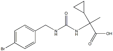 2-({[(4-bromophenyl)methyl]carbamoyl}amino)-2-cyclopropylpropanoic acid Struktur