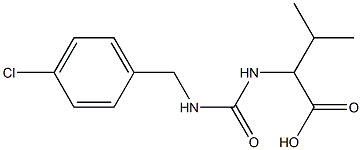 2-({[(4-chlorophenyl)methyl]carbamoyl}amino)-3-methylbutanoic acid Struktur