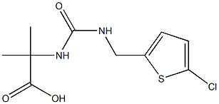 2-({[(5-chlorothiophen-2-yl)methyl]carbamoyl}amino)-2-methylpropanoic acid Struktur