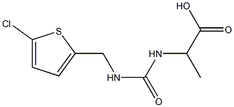 2-({[(5-chlorothiophen-2-yl)methyl]carbamoyl}amino)propanoic acid Struktur