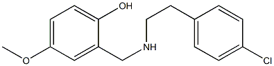 2-({[2-(4-chlorophenyl)ethyl]amino}methyl)-4-methoxyphenol Struktur