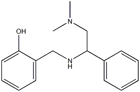 2-({[2-(dimethylamino)-1-phenylethyl]amino}methyl)phenol Struktur