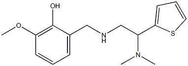 2-({[2-(dimethylamino)-2-(thiophen-2-yl)ethyl]amino}methyl)-6-methoxyphenol Struktur