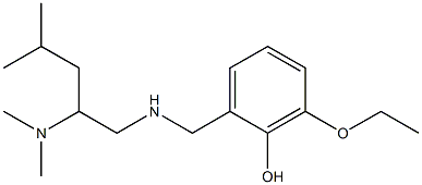 2-({[2-(dimethylamino)-4-methylpentyl]amino}methyl)-6-ethoxyphenol Struktur