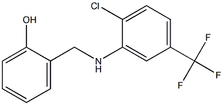 2-({[2-chloro-5-(trifluoromethyl)phenyl]amino}methyl)phenol Struktur