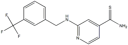 2-({[3-(trifluoromethyl)phenyl]methyl}amino)pyridine-4-carbothioamide Struktur