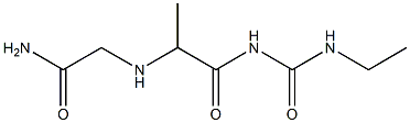 2-({1-[(ethylcarbamoyl)amino]-1-oxopropan-2-yl}amino)acetamide Struktur