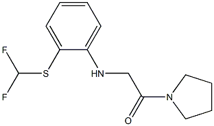 2-({2-[(difluoromethyl)sulfanyl]phenyl}amino)-1-(pyrrolidin-1-yl)ethan-1-one Struktur