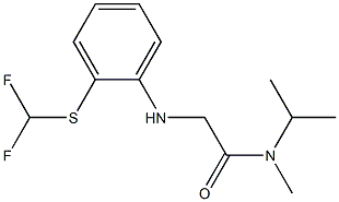 2-({2-[(difluoromethyl)sulfanyl]phenyl}amino)-N-methyl-N-(propan-2-yl)acetamide Struktur