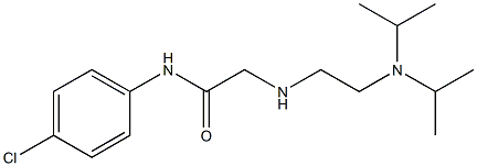 2-({2-[bis(propan-2-yl)amino]ethyl}amino)-N-(4-chlorophenyl)acetamide Struktur