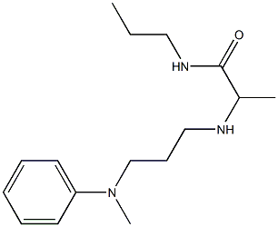 2-({3-[methyl(phenyl)amino]propyl}amino)-N-propylpropanamide Struktur