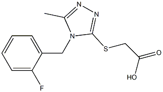 2-({4-[(2-fluorophenyl)methyl]-5-methyl-4H-1,2,4-triazol-3-yl}sulfanyl)acetic acid Struktur