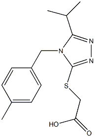 2-({4-[(4-methylphenyl)methyl]-5-(propan-2-yl)-4H-1,2,4-triazol-3-yl}sulfanyl)acetic acid Struktur