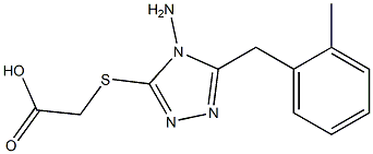 2-({4-amino-5-[(2-methylphenyl)methyl]-4H-1,2,4-triazol-3-yl}sulfanyl)acetic acid Struktur