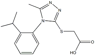 2-({5-methyl-4-[2-(propan-2-yl)phenyl]-4H-1,2,4-triazol-3-yl}sulfanyl)acetic acid Struktur