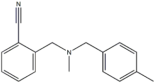 2-({methyl[(4-methylphenyl)methyl]amino}methyl)benzonitrile Struktur