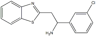 2-(1,3-benzothiazol-2-yl)-1-(3-chlorophenyl)ethan-1-amine Struktur