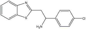 2-(1,3-benzothiazol-2-yl)-1-(4-chlorophenyl)ethan-1-amine Struktur