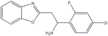 2-(1,3-benzoxazol-2-yl)-1-(4-chloro-2-fluorophenyl)ethan-1-amine Struktur