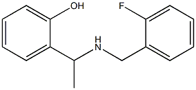 2-(1-{[(2-fluorophenyl)methyl]amino}ethyl)phenol Struktur