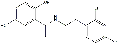 2-(1-{[2-(2,4-dichlorophenyl)ethyl]amino}ethyl)benzene-1,4-diol Struktur