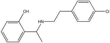 2-(1-{[2-(4-chlorophenyl)ethyl]amino}ethyl)phenol Struktur